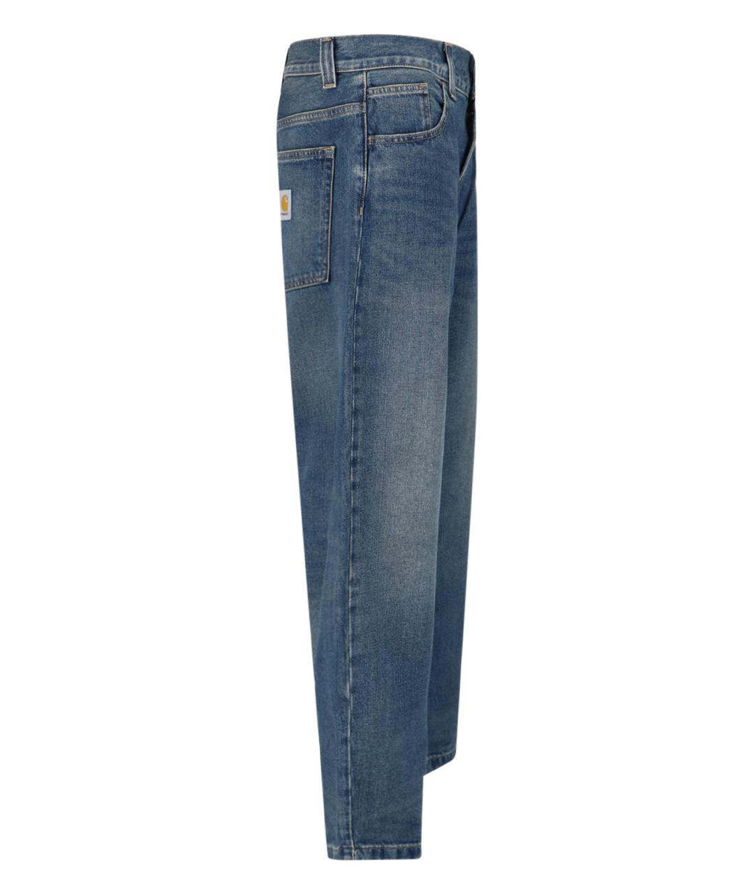 CARHARTT WIP Синие хлопковые прямые джинсы, фото 3