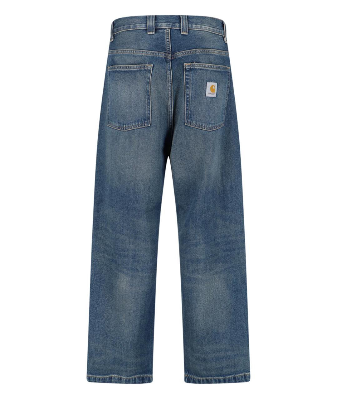 CARHARTT WIP Синие хлопковые прямые джинсы, фото 2