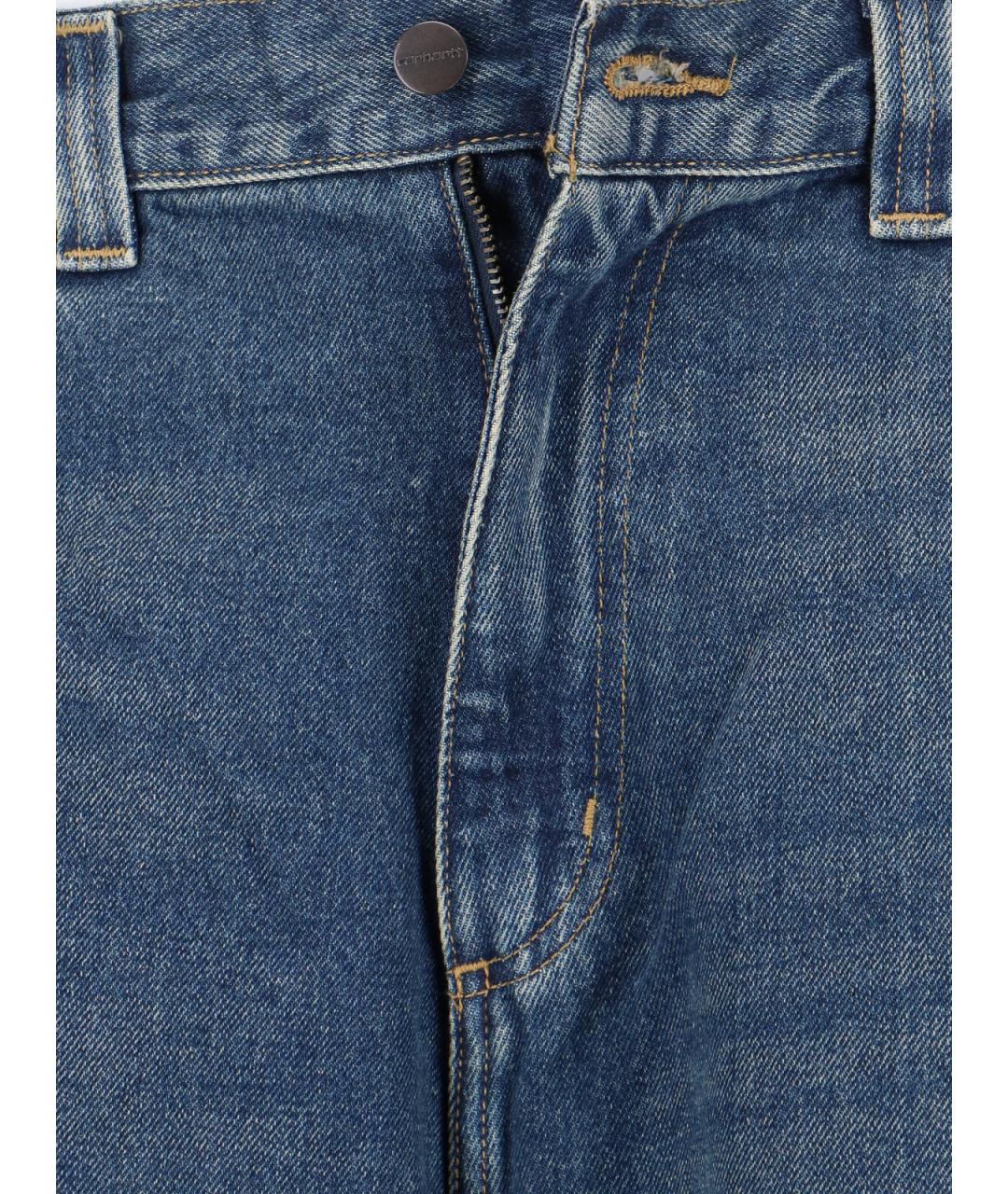 CARHARTT WIP Синие хлопковые прямые джинсы, фото 5