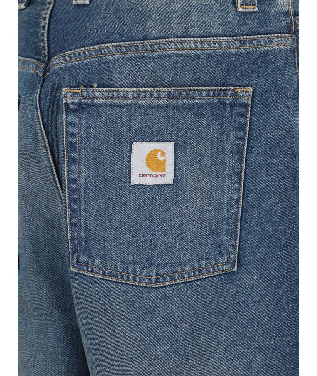 CARHARTT WIP Синие хлопковые прямые джинсы, фото 4