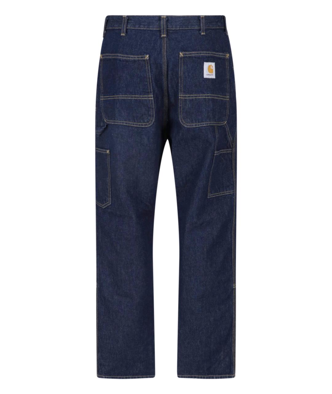 CARHARTT WIP Синие хлопковые прямые джинсы, фото 2