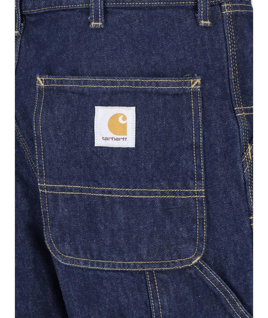 CARHARTT WIP Синие хлопковые прямые джинсы, фото 4