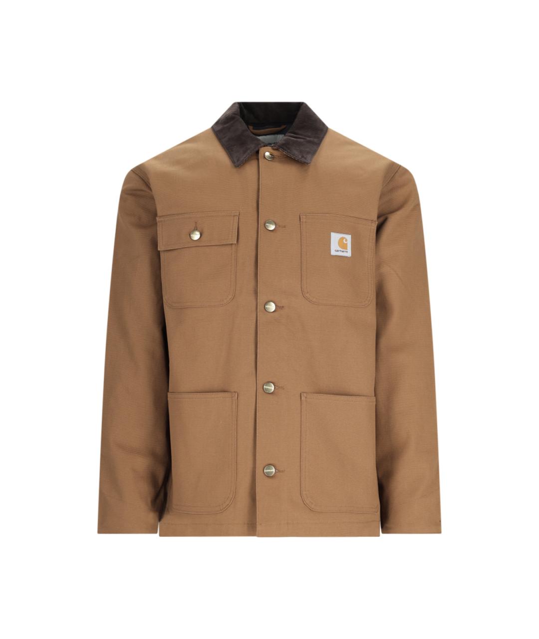 CARHARTT WIP Коричневая хлопковая куртка, фото 1