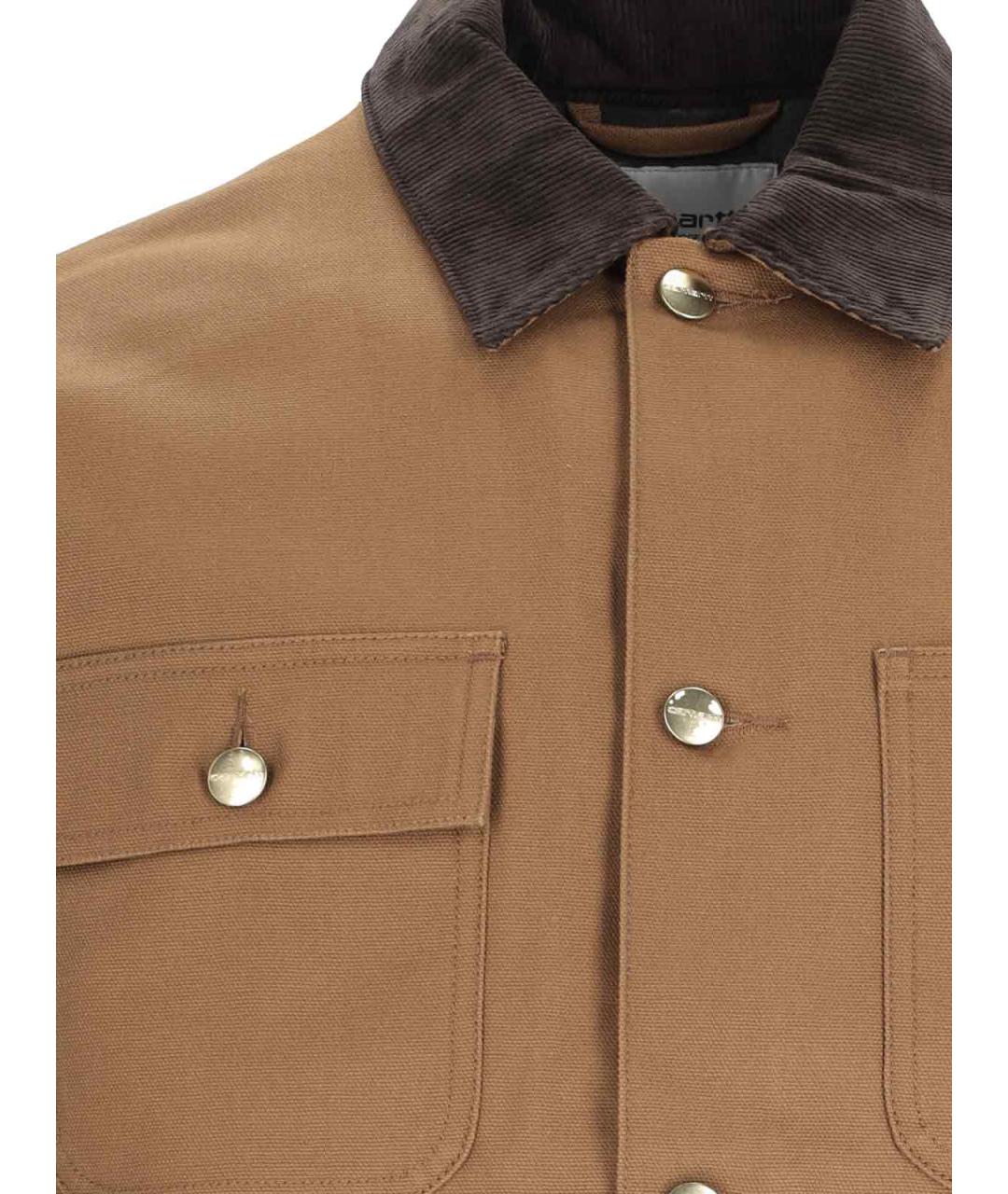 CARHARTT WIP Коричневая хлопковая куртка, фото 3