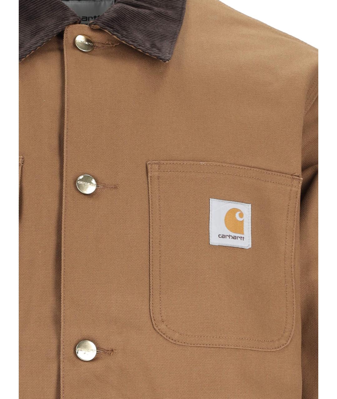 CARHARTT WIP Коричневая хлопковая куртка, фото 4