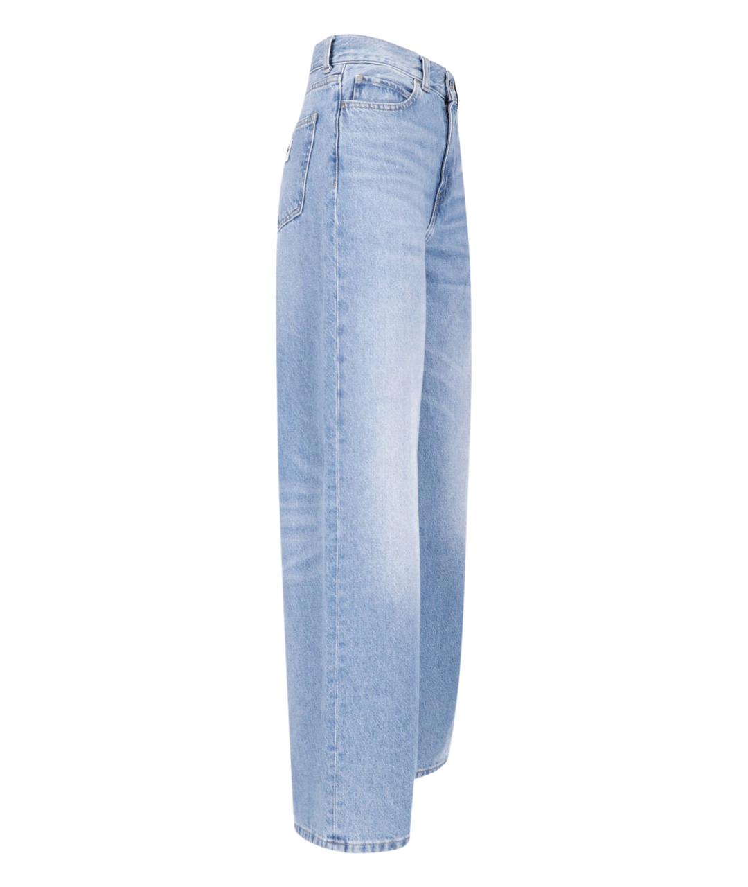 CARHARTT WIP Голубые хлопковые прямые джинсы, фото 3