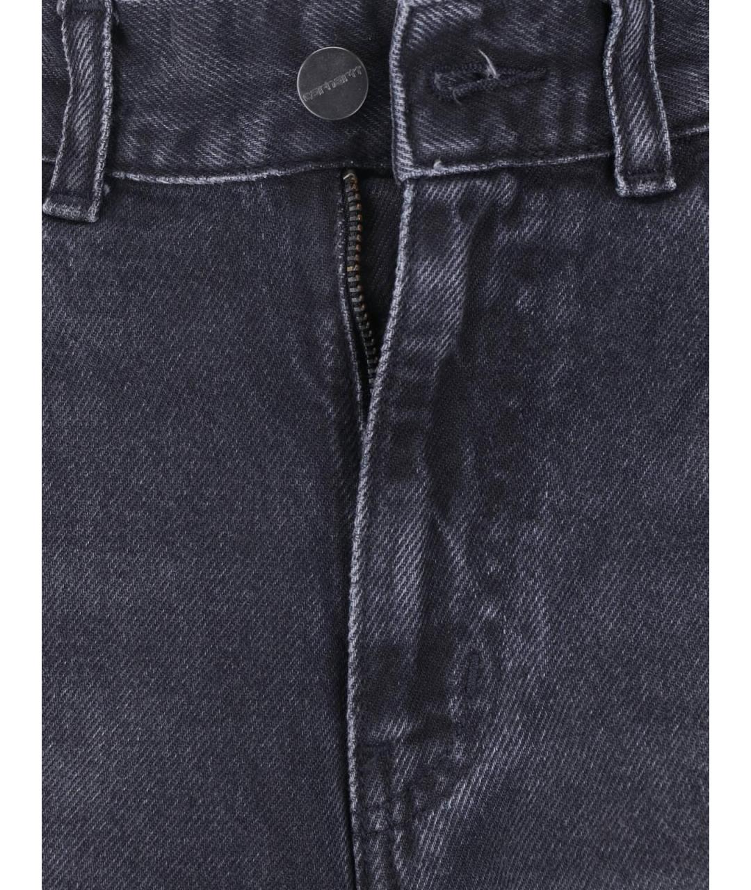 CARHARTT WIP Черные хлопковые прямые джинсы, фото 4