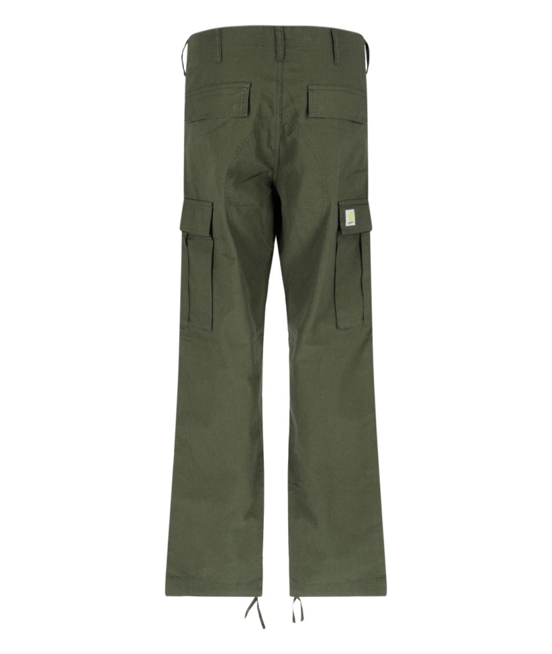 CARHARTT WIP Зеленые хлопковые повседневные брюки, фото 2