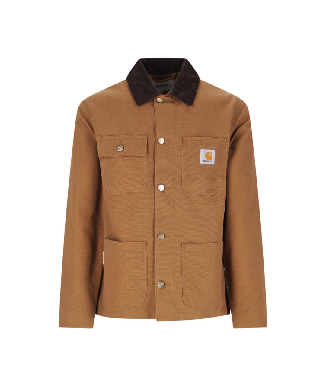 CARHARTT WIP Коричневая хлопковая куртка, фото 1