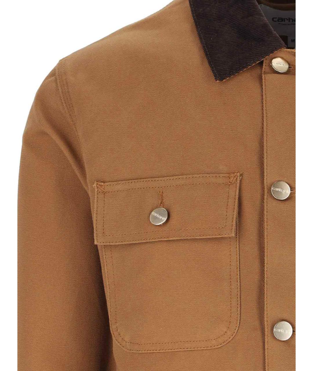 CARHARTT WIP Коричневая хлопковая куртка, фото 4