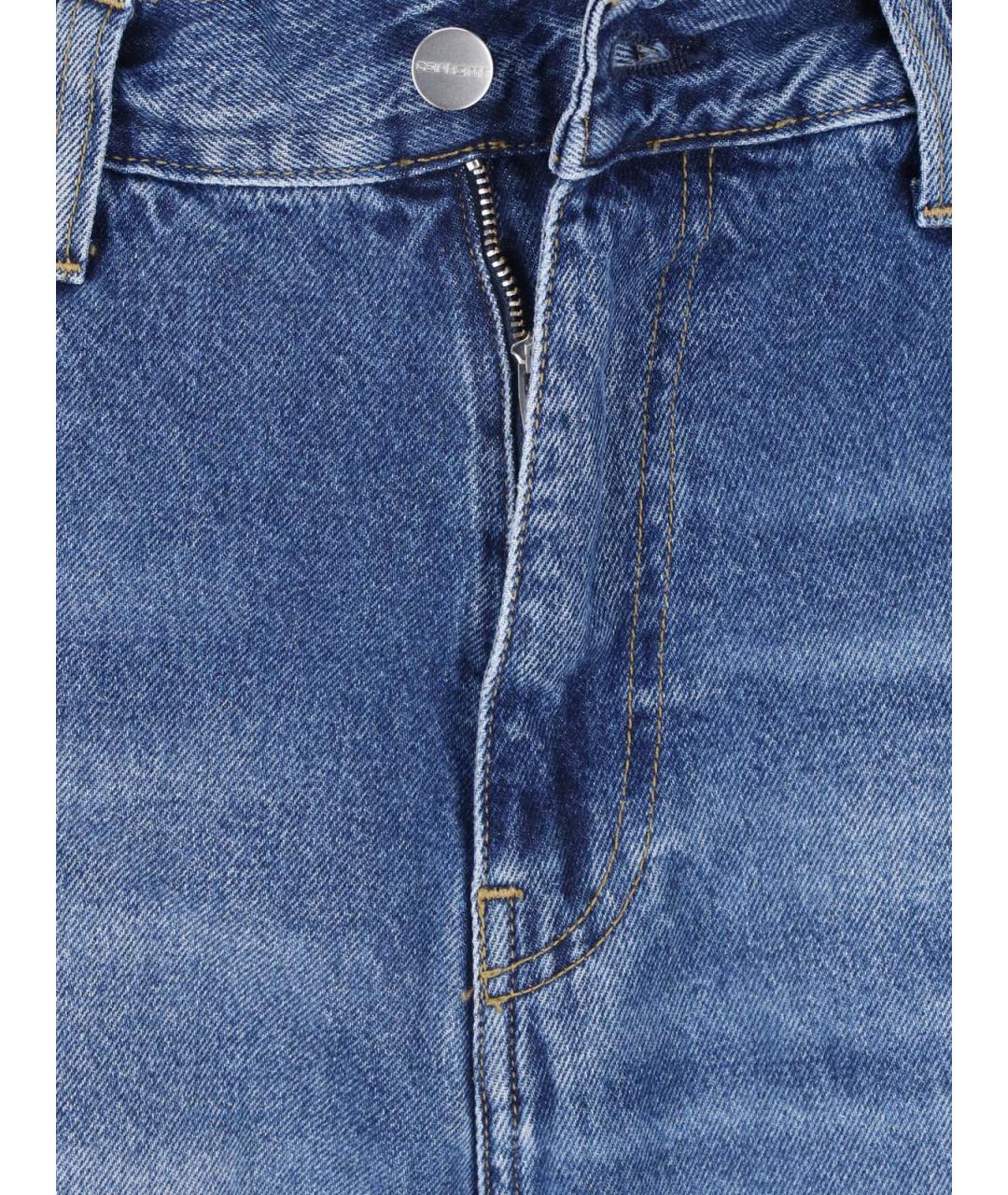 CARHARTT WIP Синие хлопковые прямые джинсы, фото 5