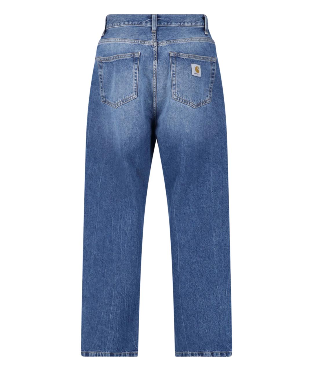 CARHARTT WIP Синие хлопковые прямые джинсы, фото 2