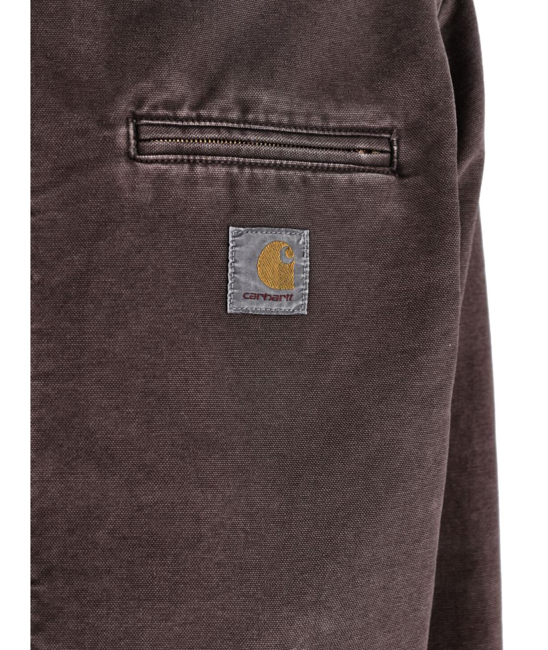 CARHARTT WIP Коричневая хлопковая куртка, фото 3
