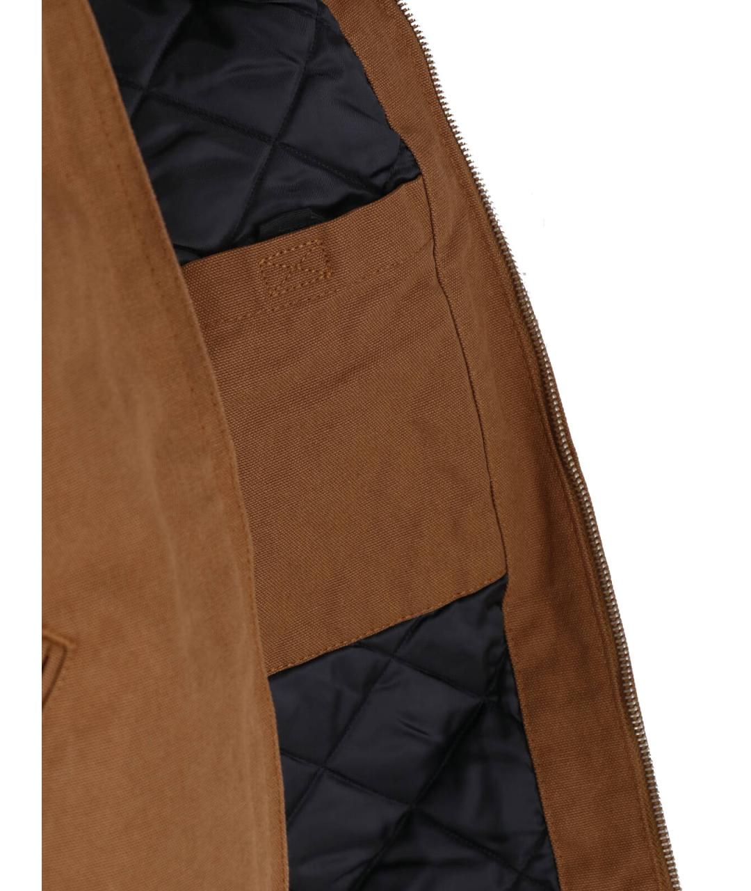 CARHARTT WIP Коричневая хлопковая куртка, фото 5