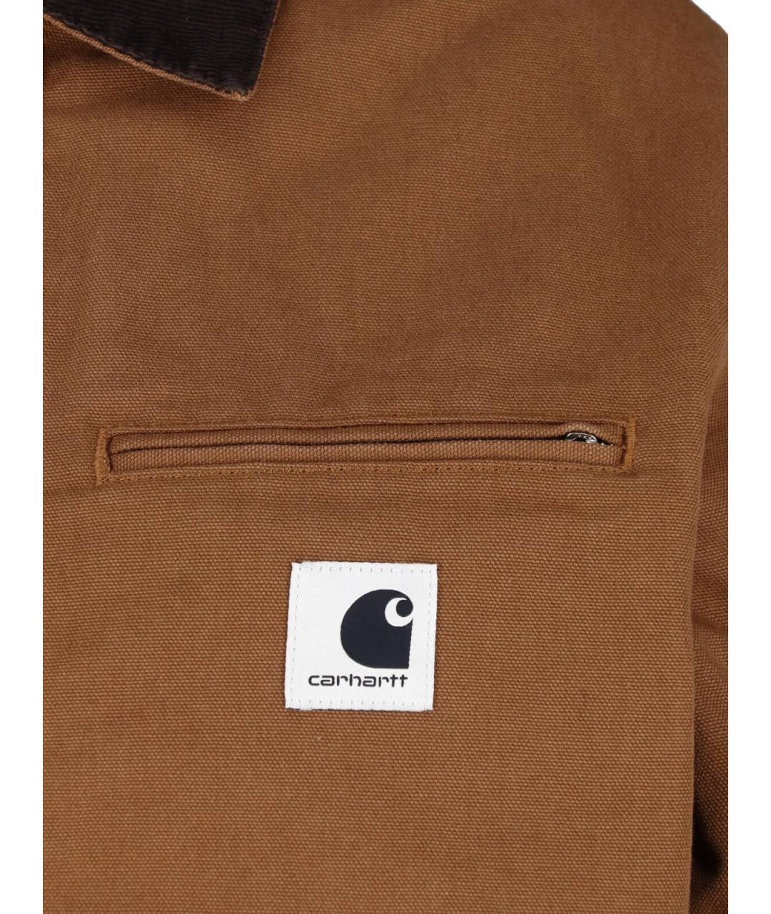 CARHARTT WIP Коричневая хлопковая куртка, фото 3