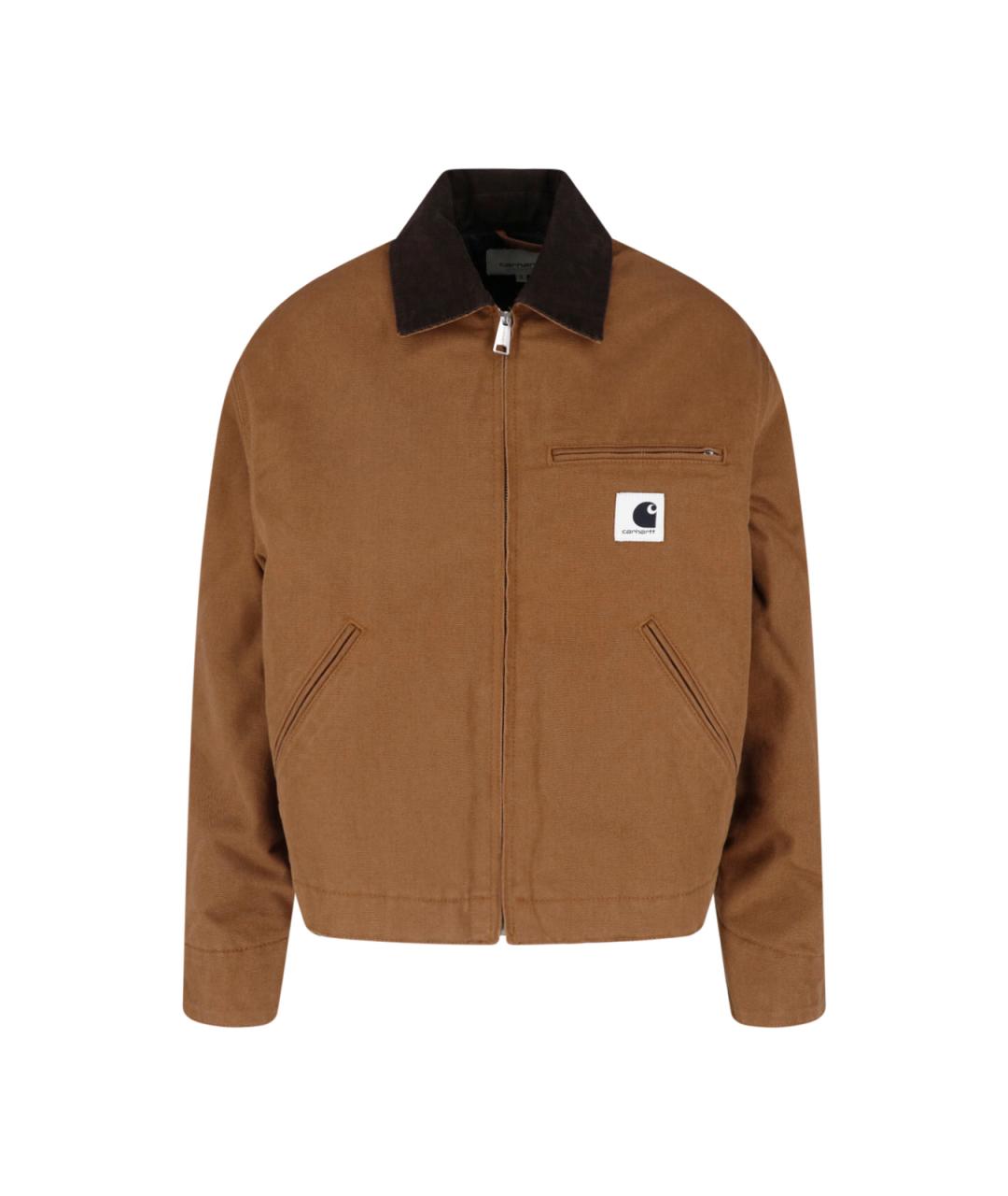CARHARTT WIP Коричневая хлопковая куртка, фото 1