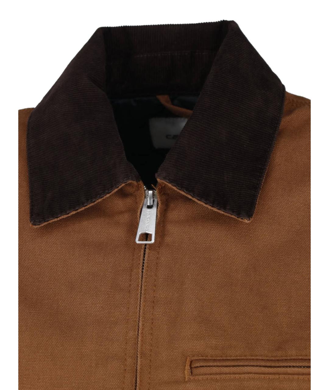 CARHARTT WIP Коричневая хлопковая куртка, фото 4