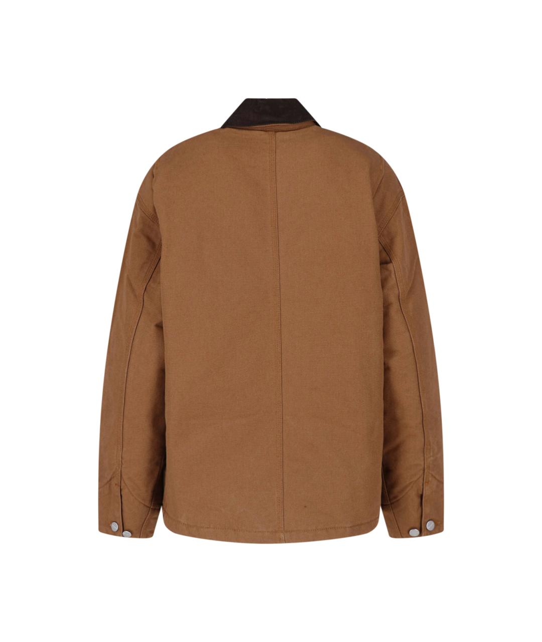 CARHARTT WIP Коричневая хлопковая куртка, фото 2