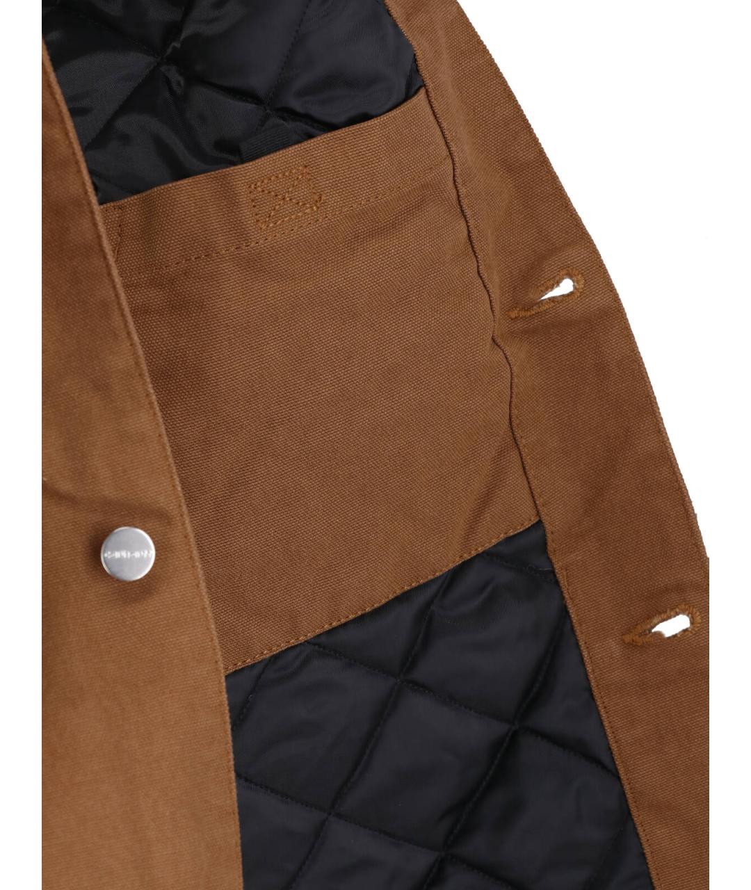 CARHARTT WIP Коричневая хлопковая куртка, фото 5