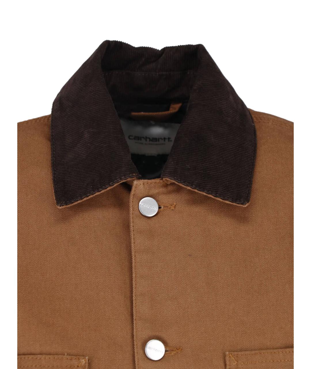 CARHARTT WIP Коричневая хлопковая куртка, фото 4