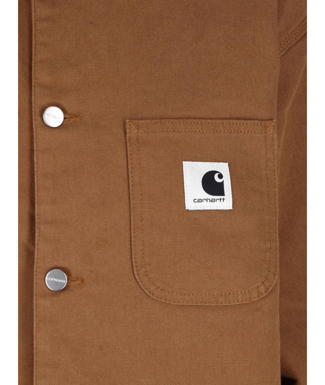 CARHARTT WIP Коричневая хлопковая куртка, фото 3