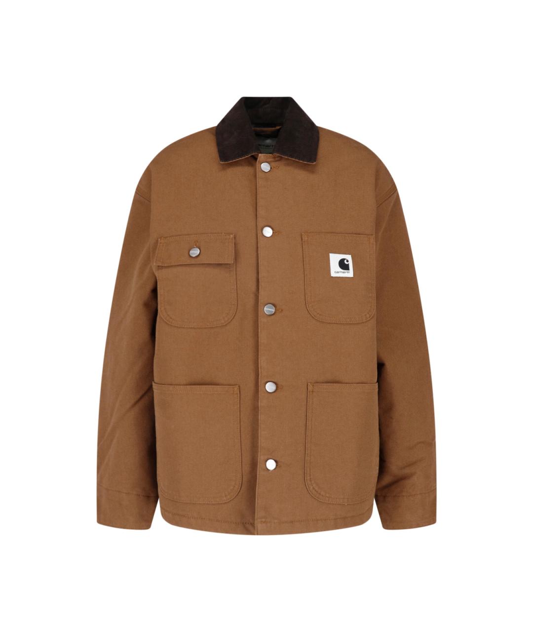 CARHARTT WIP Коричневая хлопковая куртка, фото 1