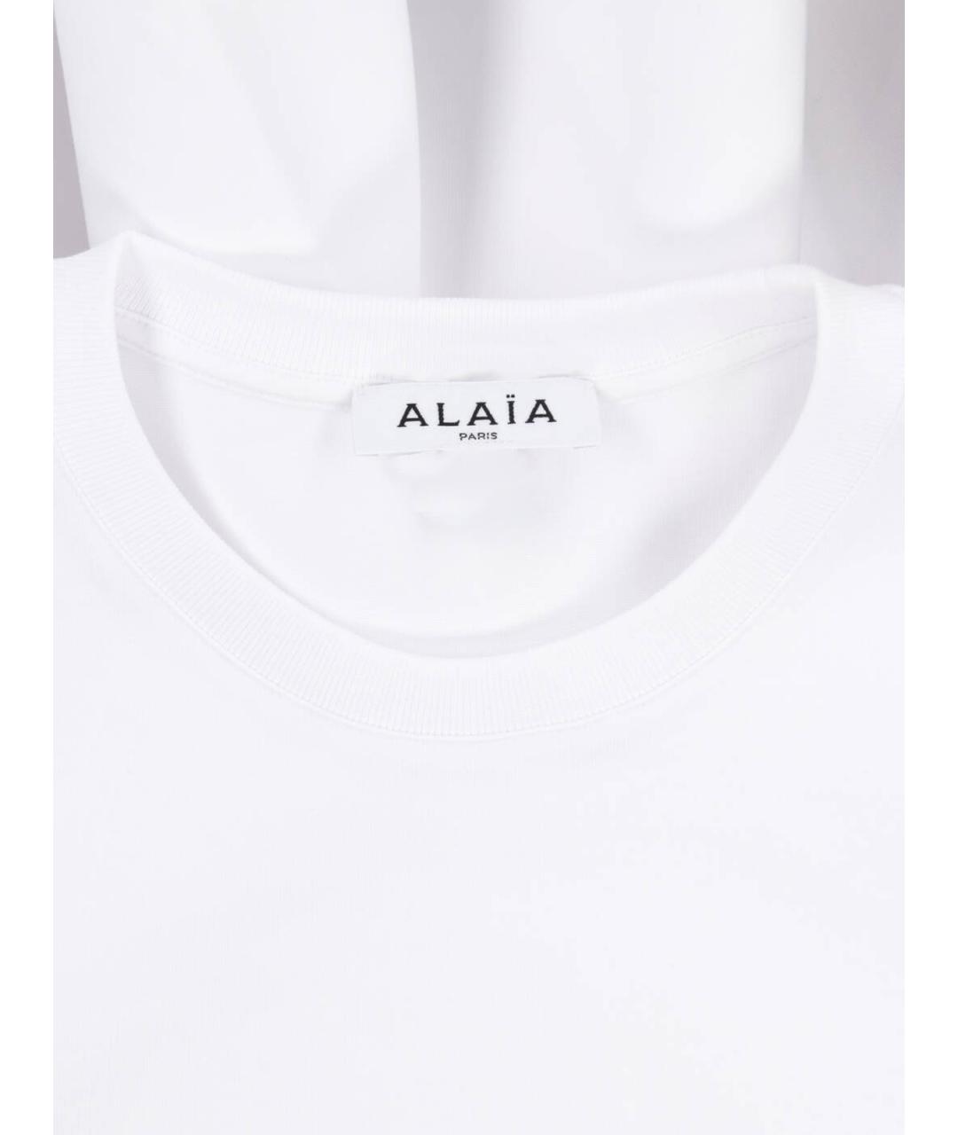ALAIA Белая хлопковая футболка, фото 3