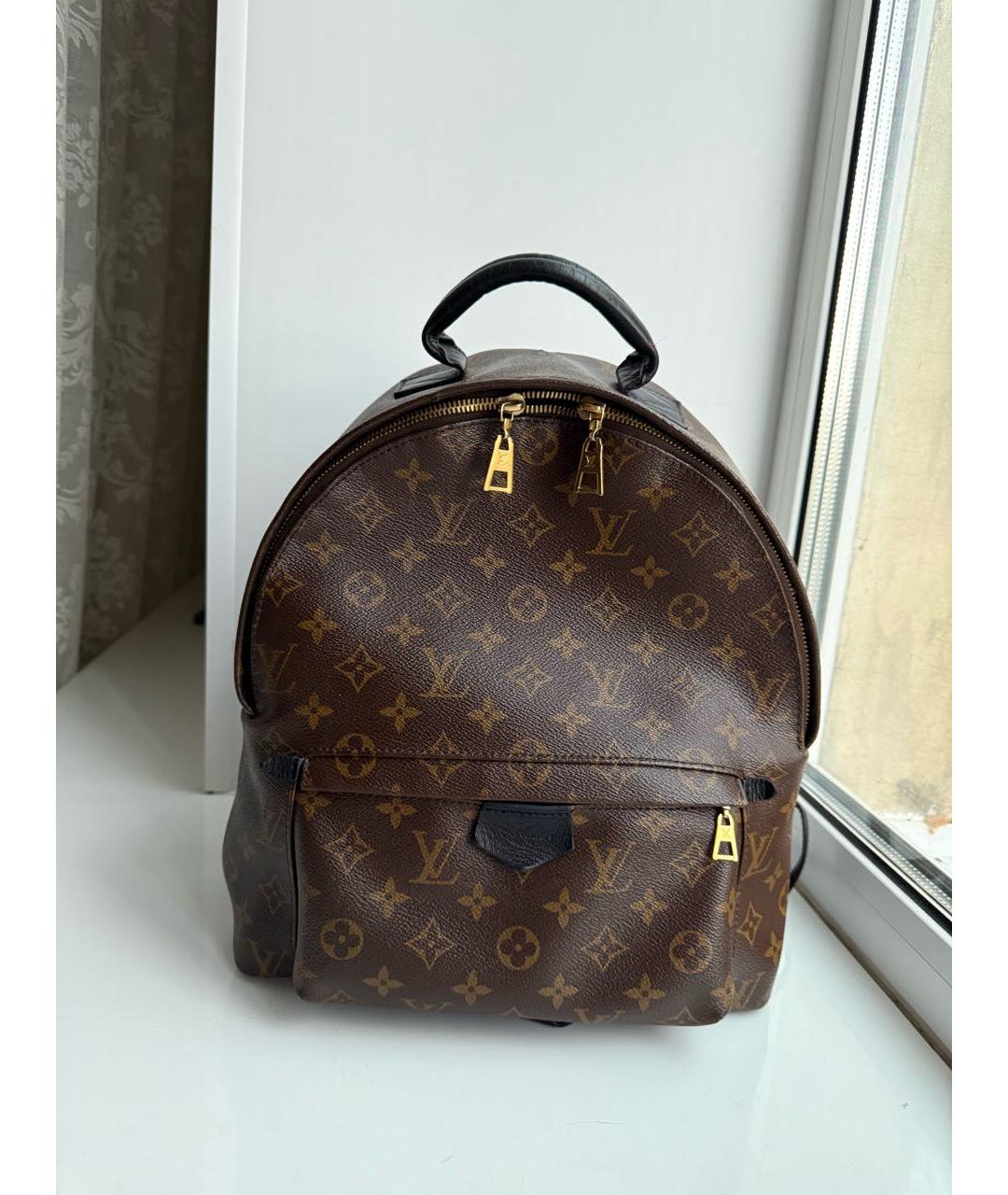 LOUIS VUITTON Коричневый канва рюкзак, фото 9