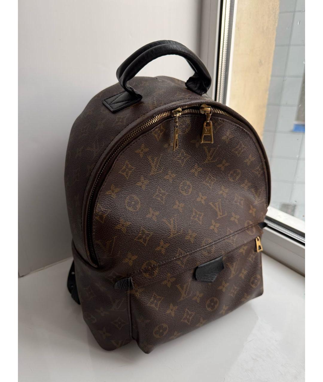 LOUIS VUITTON Коричневый канва рюкзак, фото 4