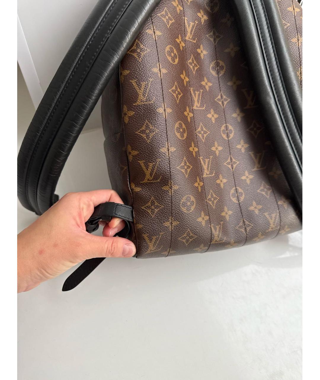 LOUIS VUITTON Коричневый канва рюкзак, фото 7