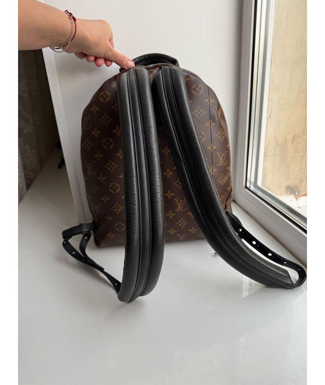 LOUIS VUITTON Коричневый канва рюкзак, фото 3