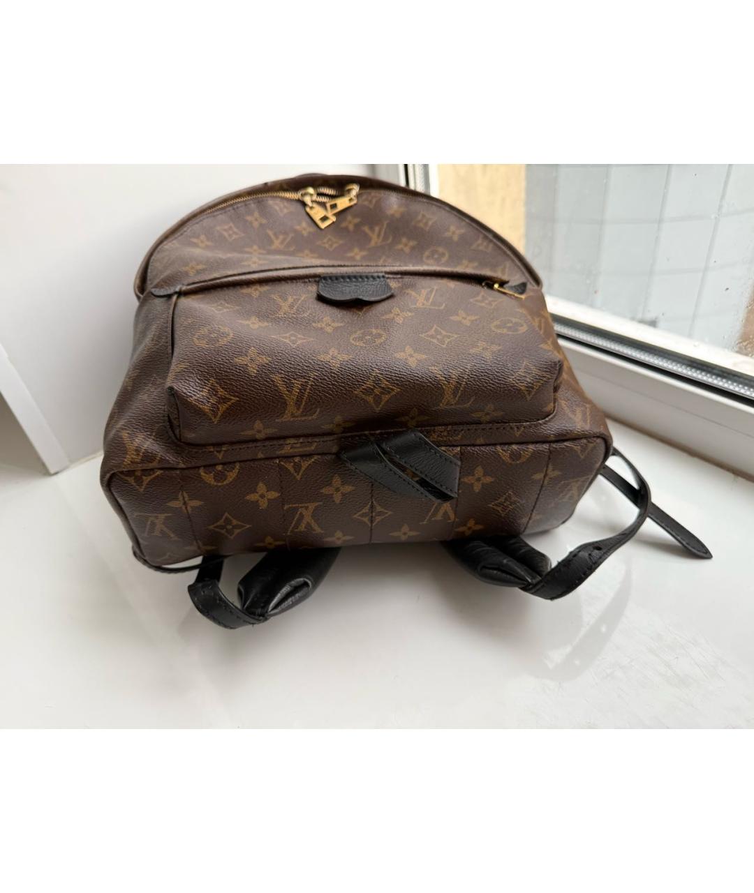 LOUIS VUITTON Коричневый канва рюкзак, фото 5