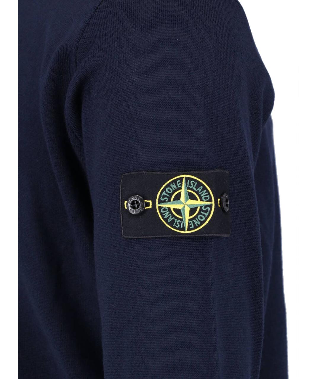 STONE ISLAND Синий шерстяной джемпер / свитер, фото 3