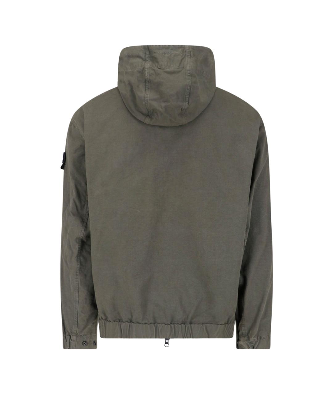 STONE ISLAND Серая хлопковая куртка, фото 2
