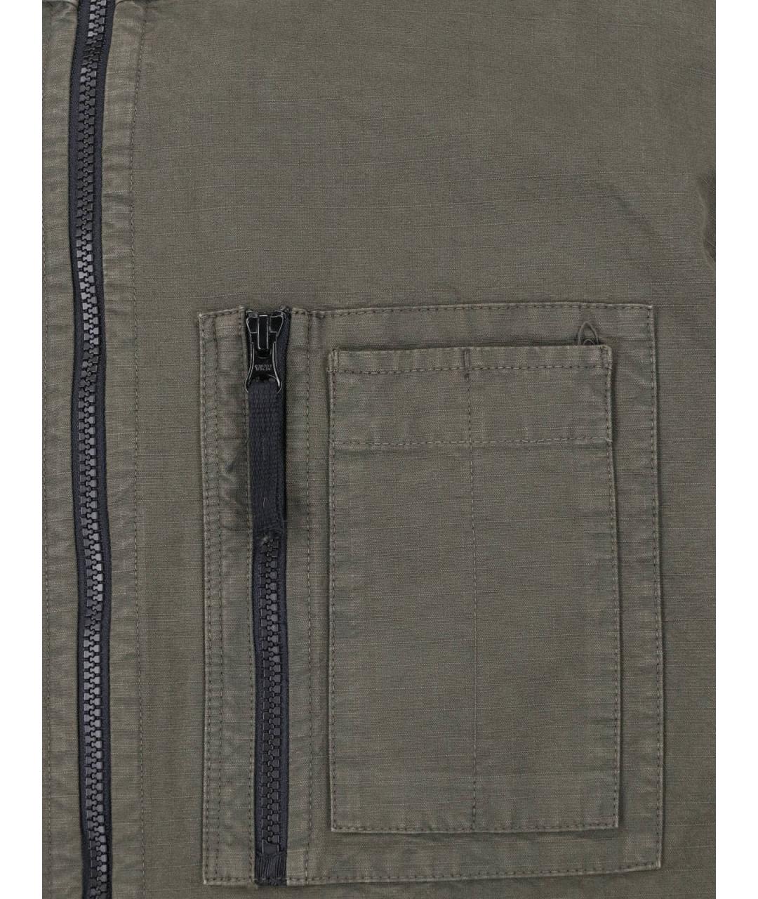 STONE ISLAND Серая хлопковая куртка, фото 4