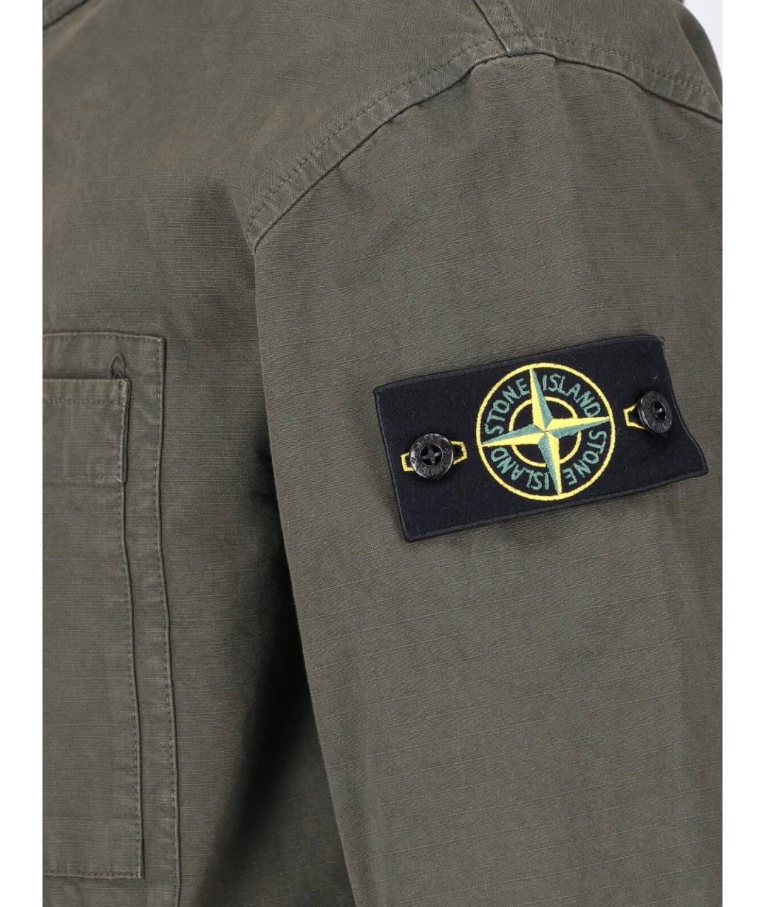 STONE ISLAND Серая хлопковая куртка, фото 3