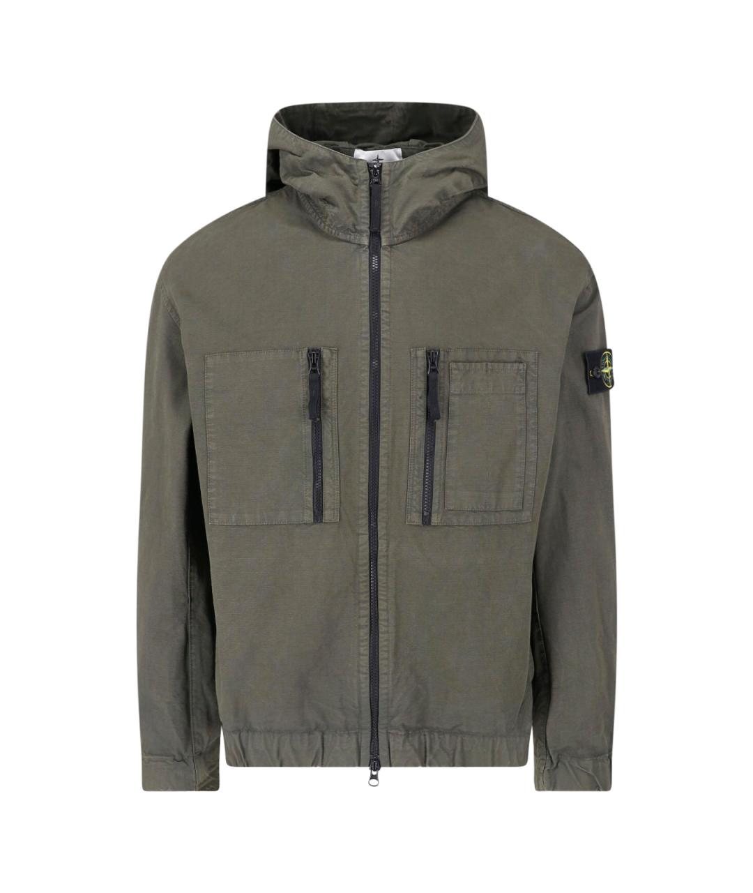 STONE ISLAND Серая хлопковая куртка, фото 1