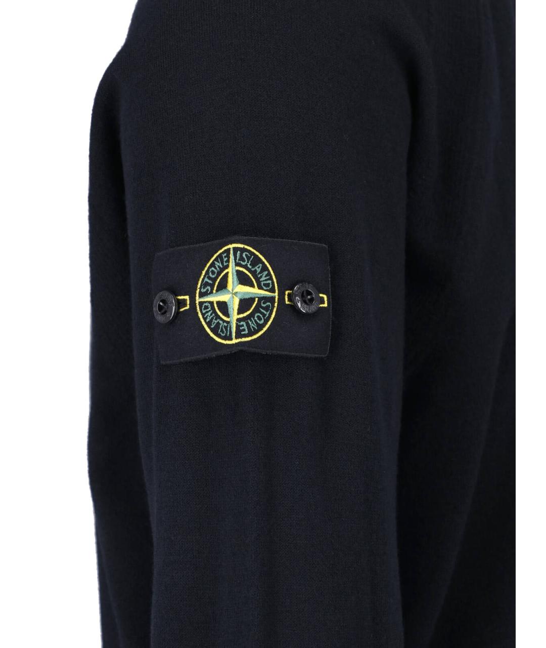 STONE ISLAND Черный шерстяной джемпер / свитер, фото 3