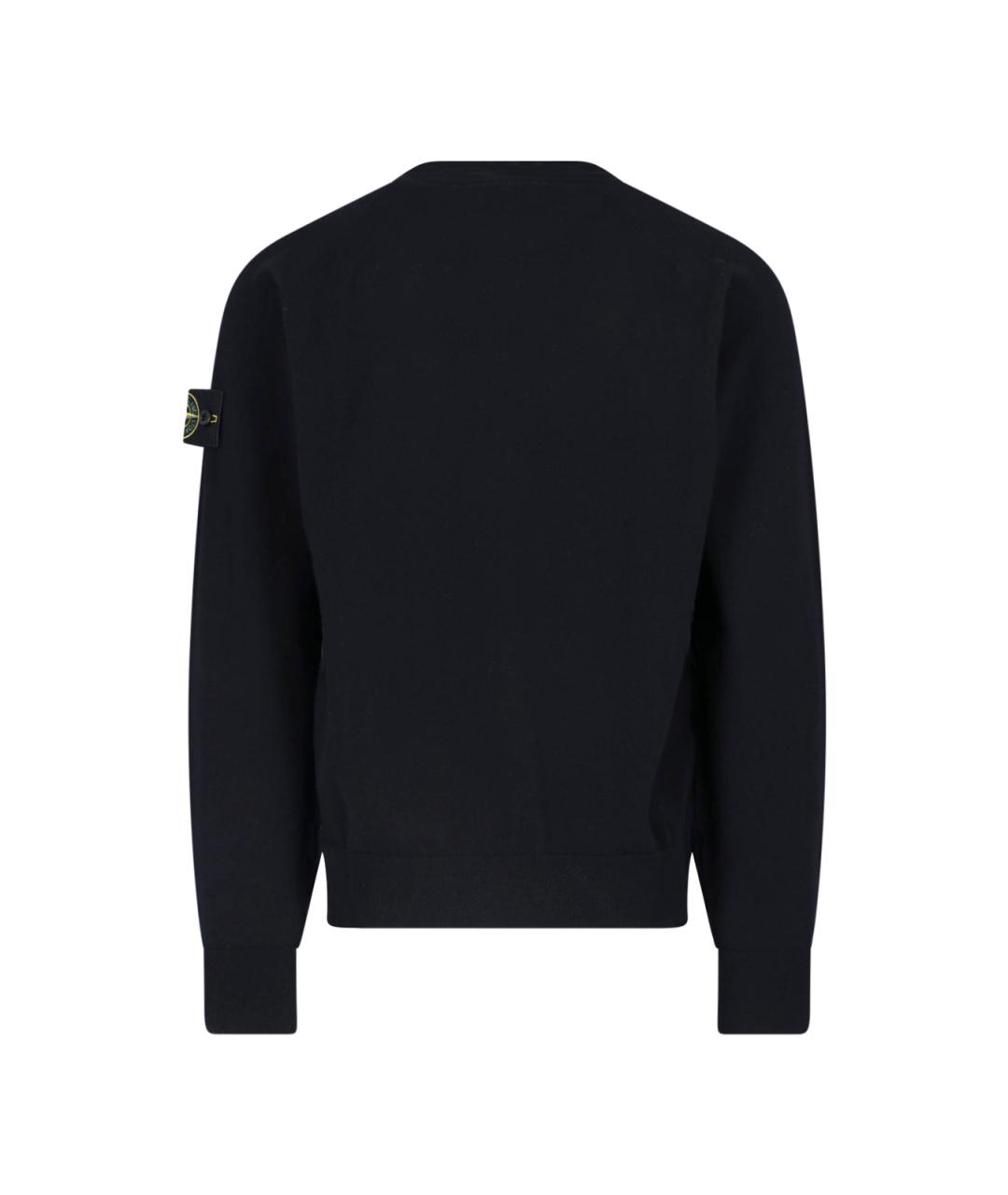 STONE ISLAND Черный шерстяной джемпер / свитер, фото 2