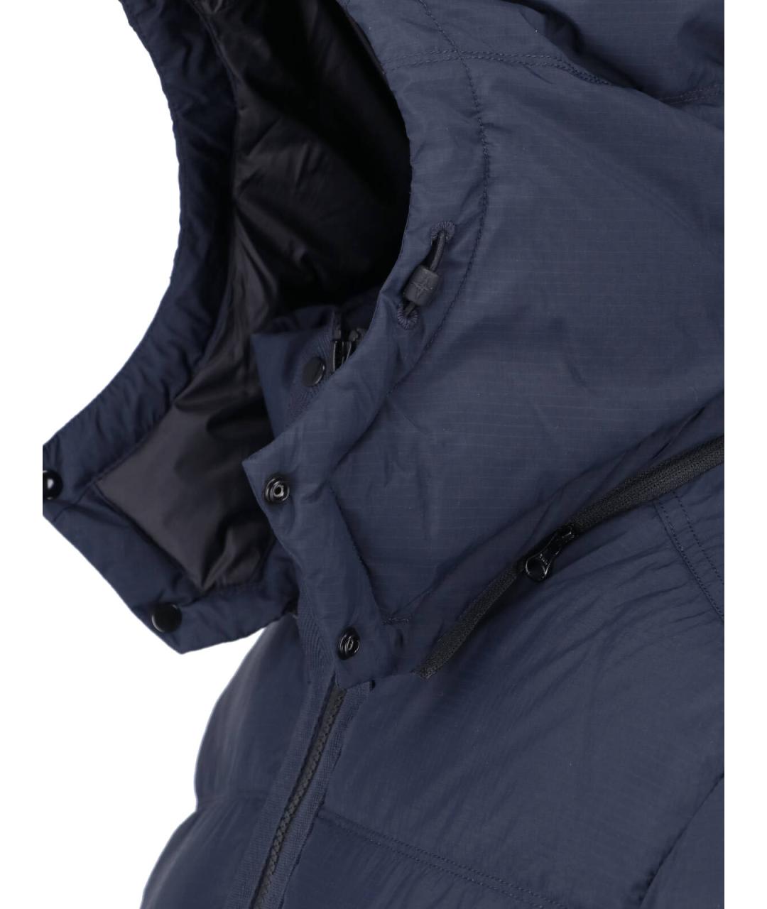 STONE ISLAND Синий полиамидовый пуховик, фото 4