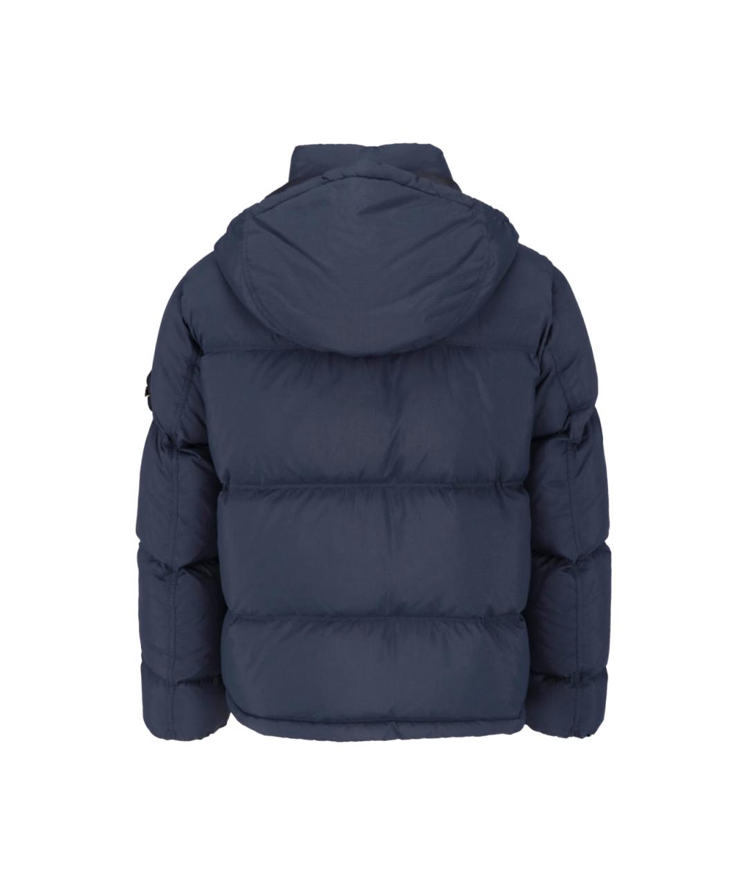 STONE ISLAND Синий полиамидовый пуховик, фото 2