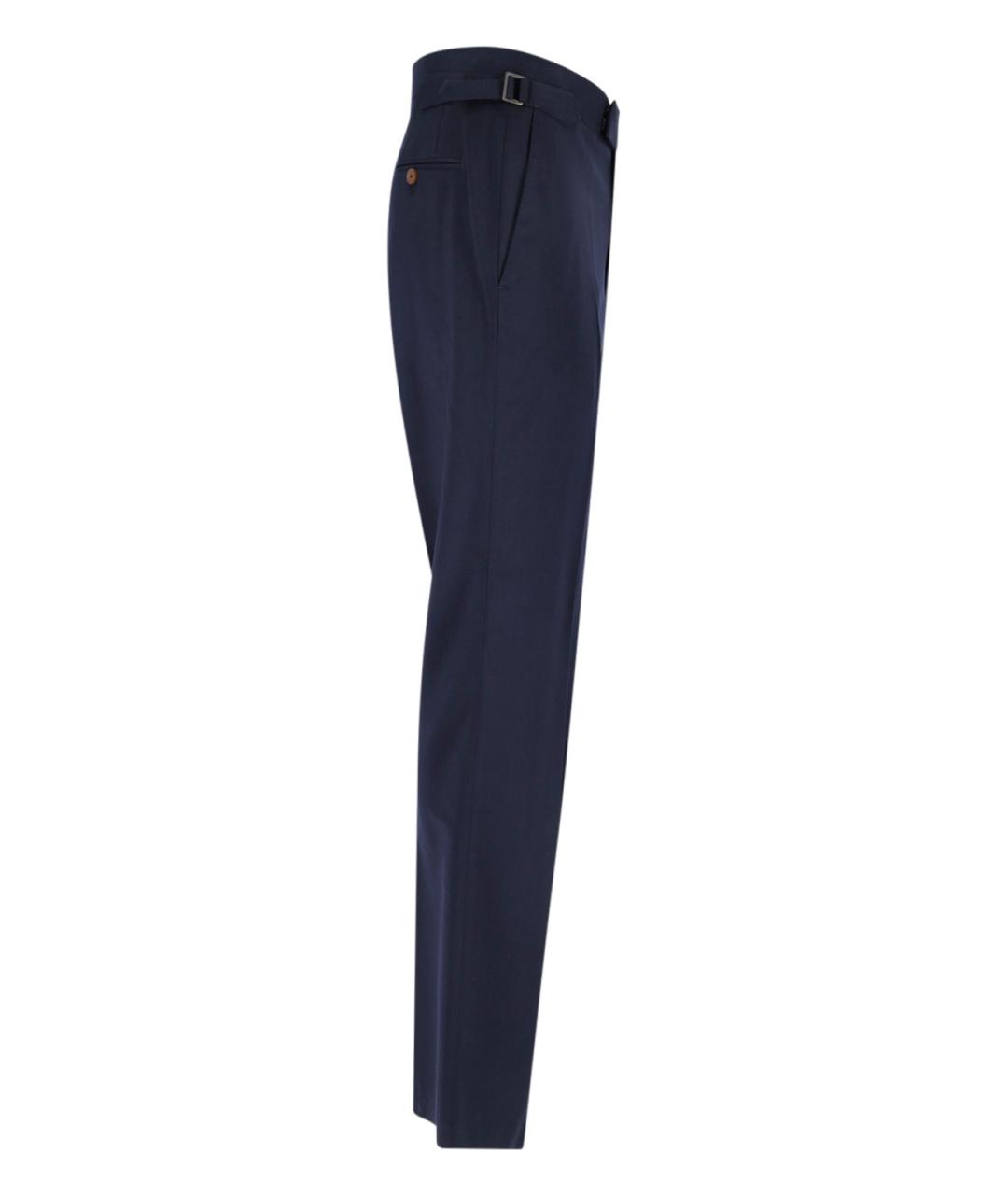 VIVIENNE WESTWOOD Синие шерстяные повседневные брюки, фото 2