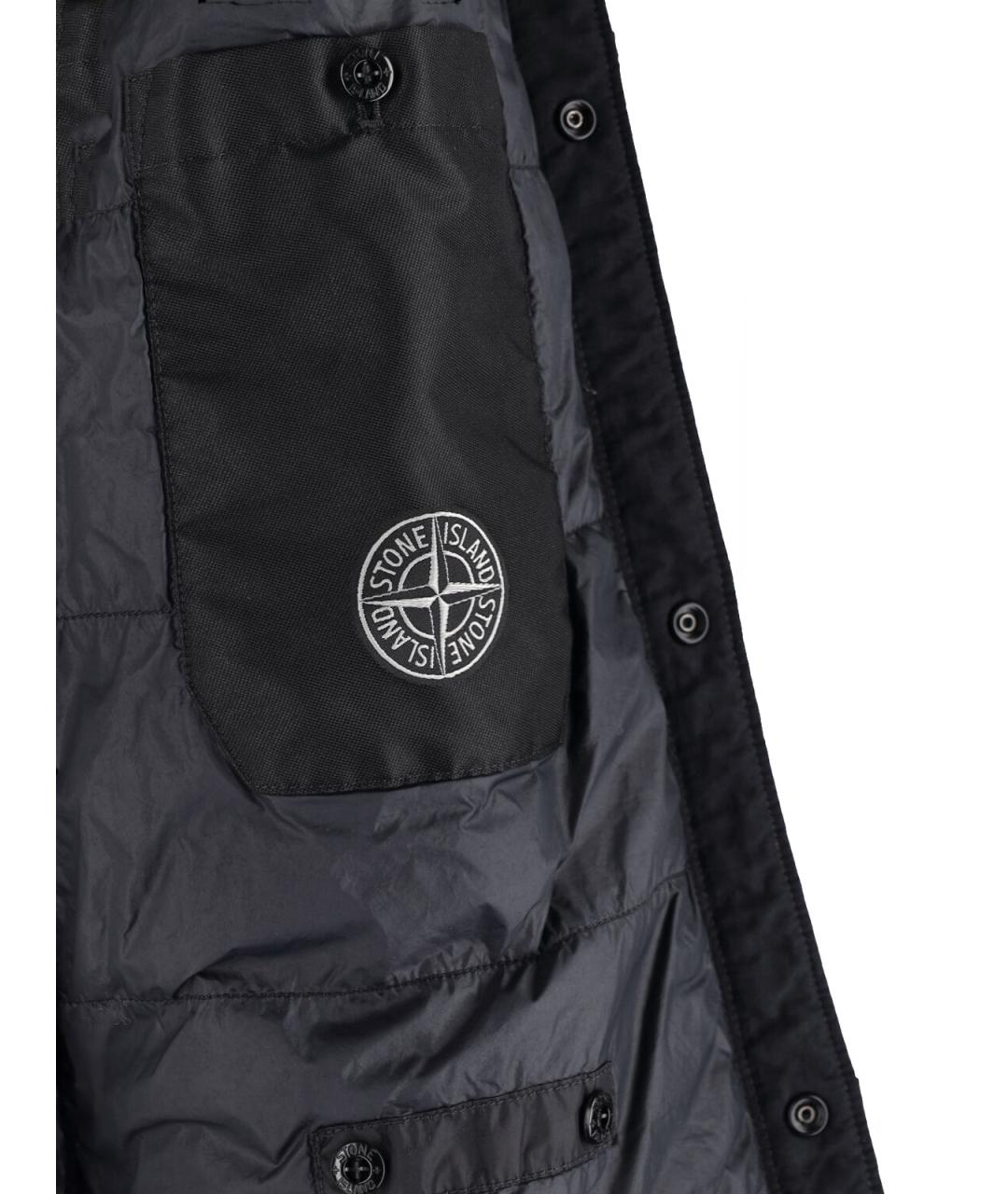 STONE ISLAND Черная полиэстеровая куртка, фото 5
