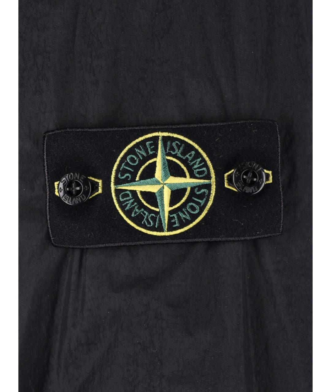 STONE ISLAND Черная полиэстеровая куртка, фото 4