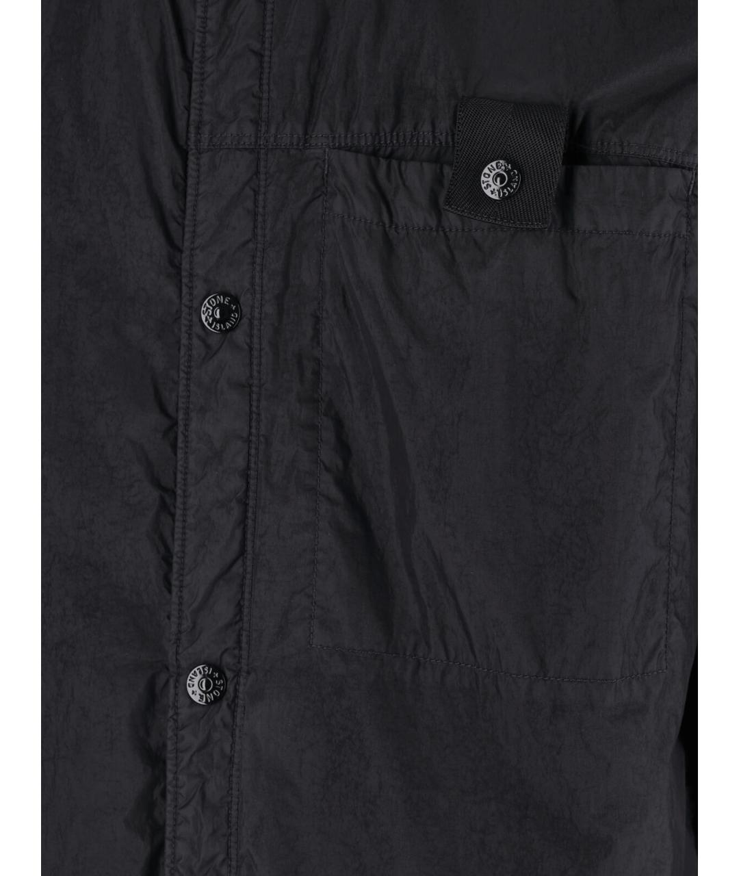 STONE ISLAND Черная полиэстеровая куртка, фото 3