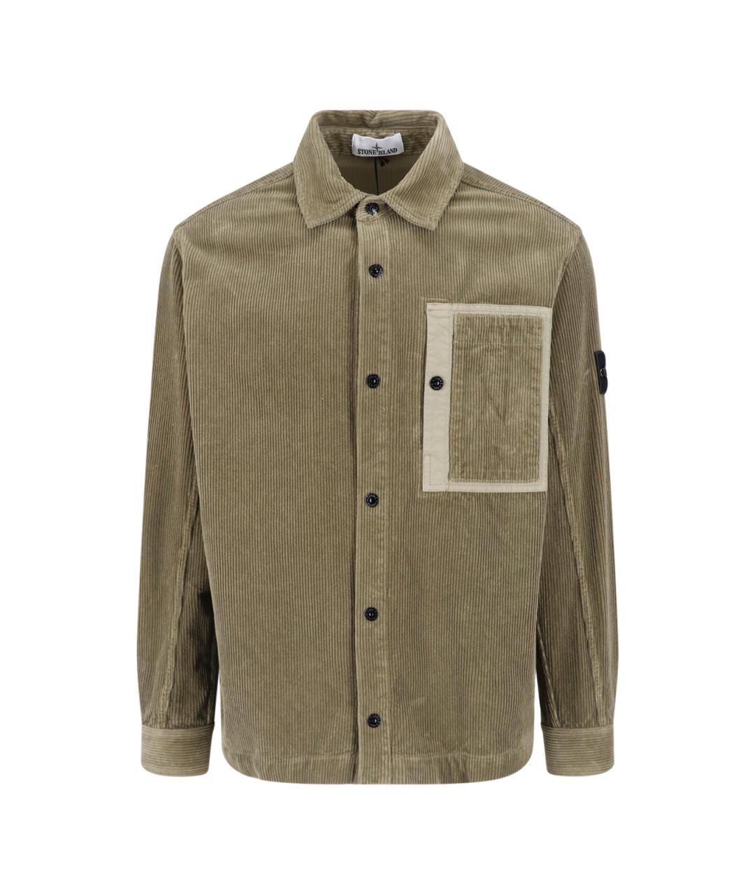 STONE ISLAND Зеленая хлопковая кэжуал рубашка, фото 1