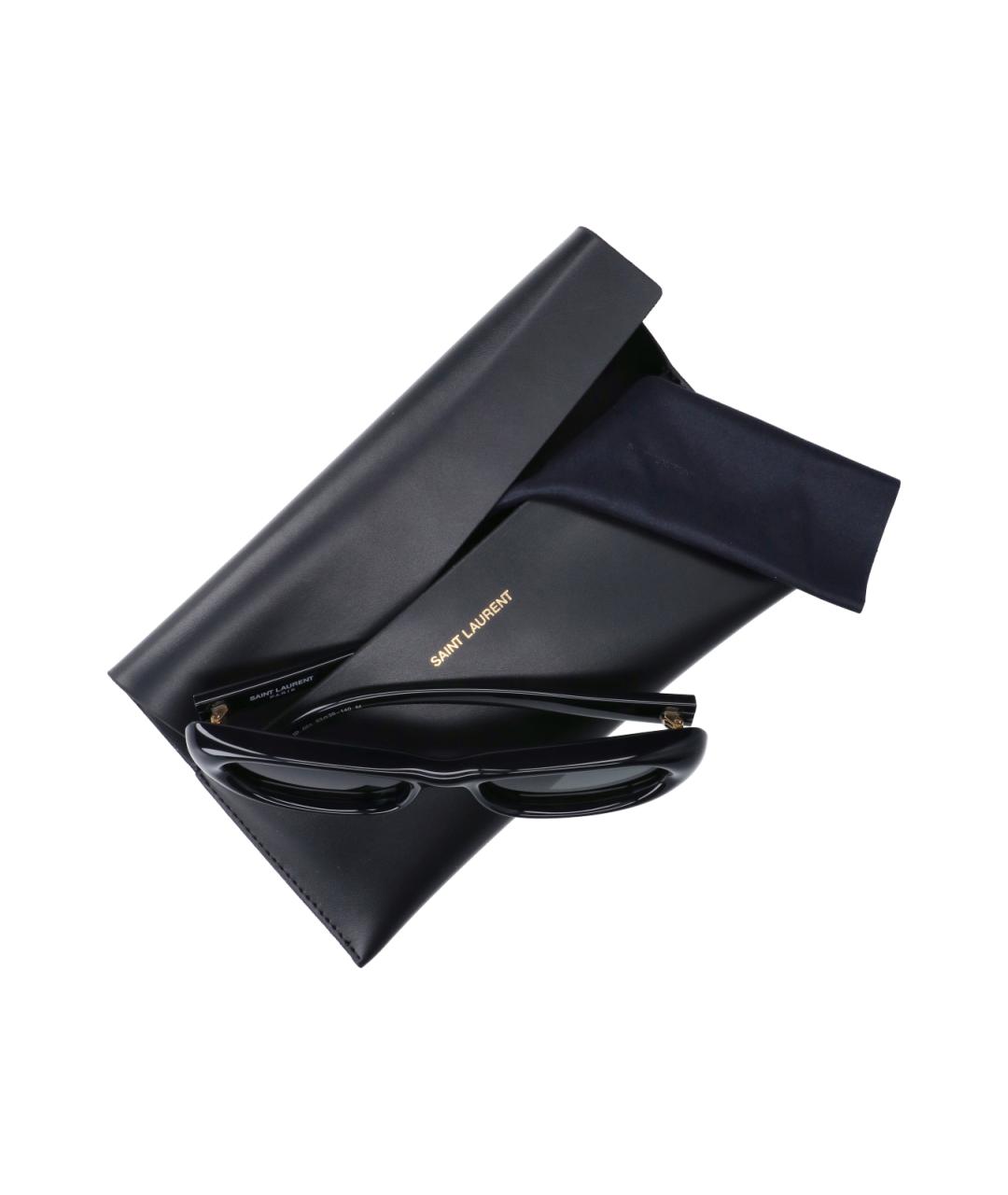 SAINT LAURENT Черные пластиковые солнцезащитные очки, фото 3