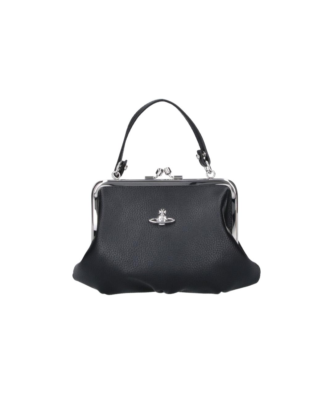VIVIENNE WESTWOOD Черная сумка с короткими ручками из искусственной кожи, фото 1
