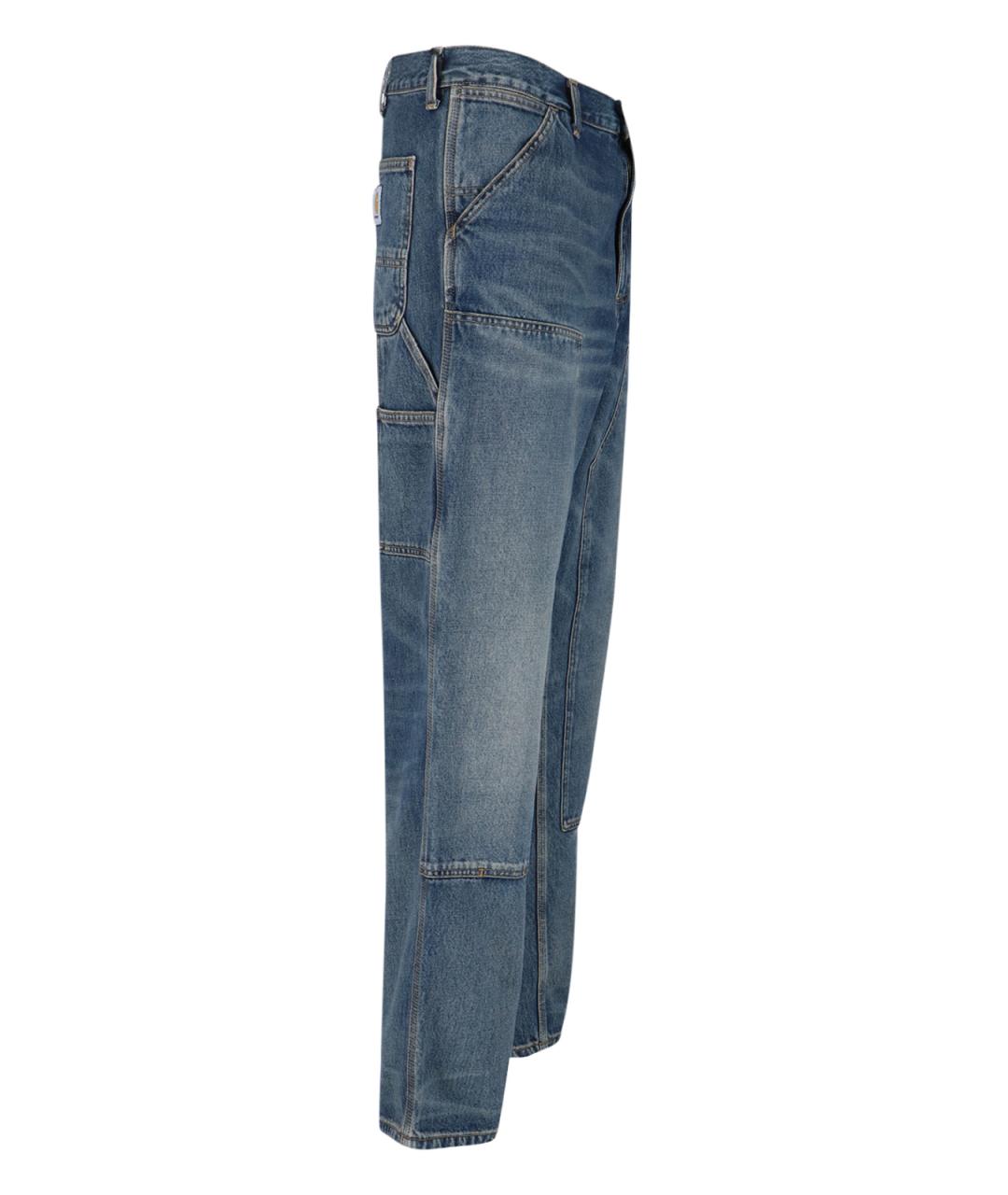 CARHARTT WIP Синие хлопковые прямые джинсы, фото 3