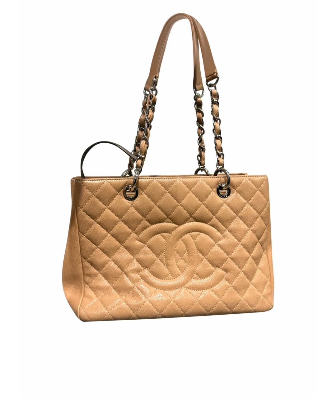 CHANEL Коралловая кожаная сумка тоут, фото 1